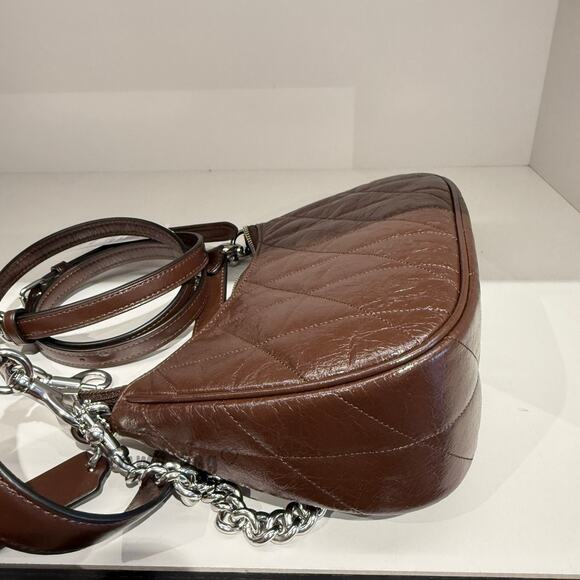 Coach Teri Shoulder Bag With Quilting CDY83 crinkle leather/Silver/Maple - Picture 3 of 5